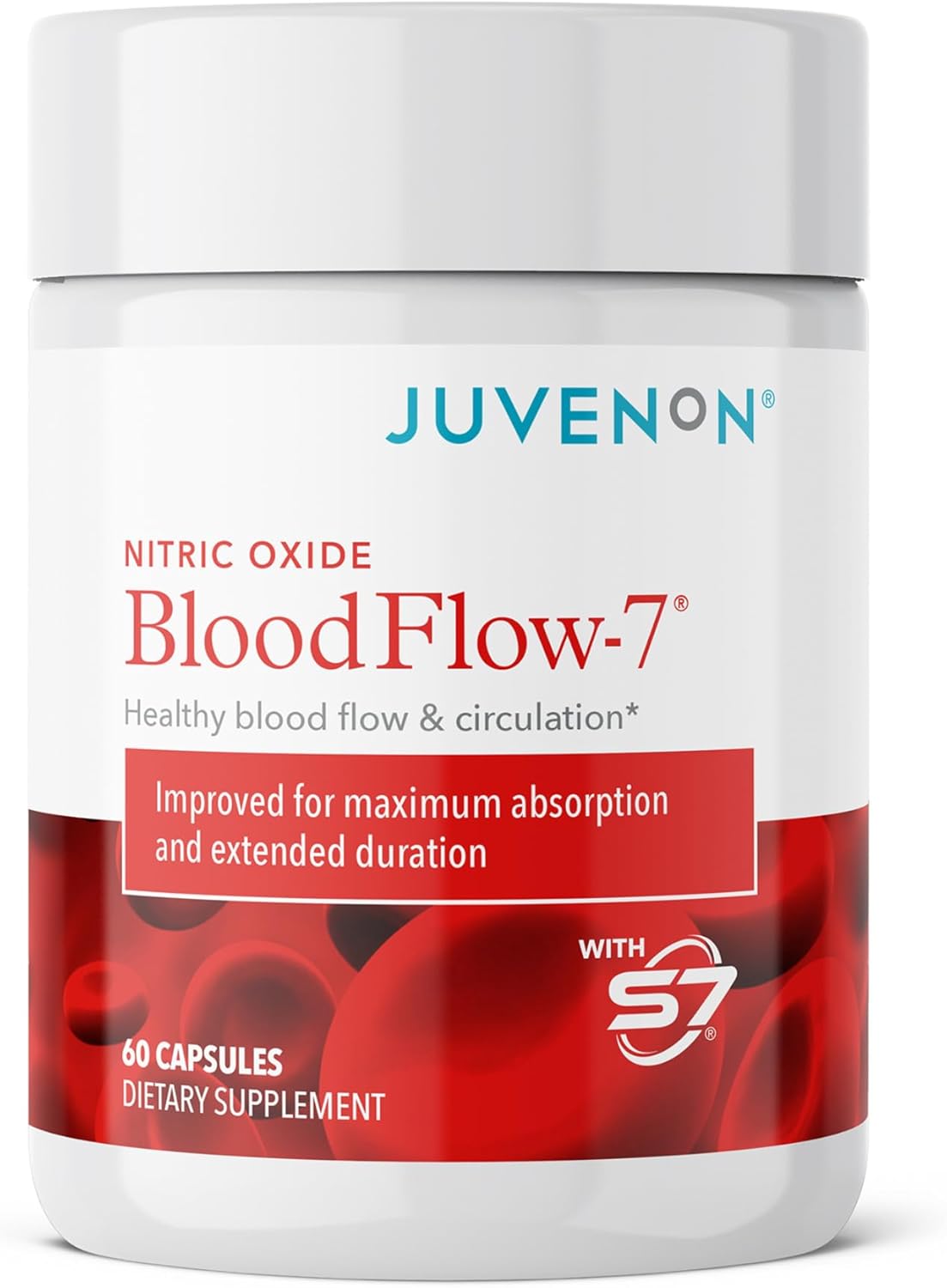 Juvenon BloodFlow-7 Nitric Oxide Supplement for Enhanced Energy
