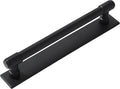 Black 8in Center to Center Cabinet Pull Backplate 5-Pack - Matte