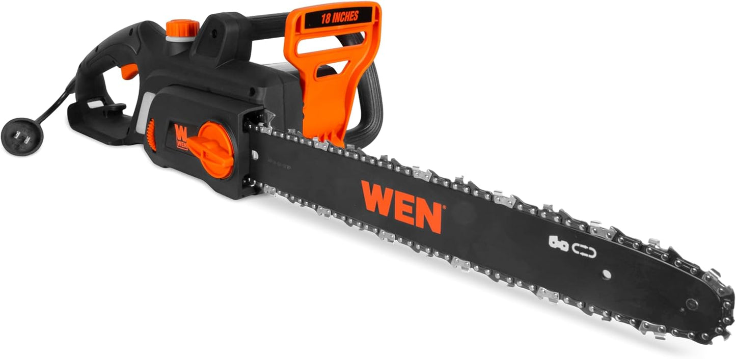 WEN Electric Chainsaw 15-Amp 18-Inch for Effortless Cutting