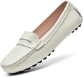 BEAUSEEN Women's Leather Penny Loafers - Classic Slip On Comfort