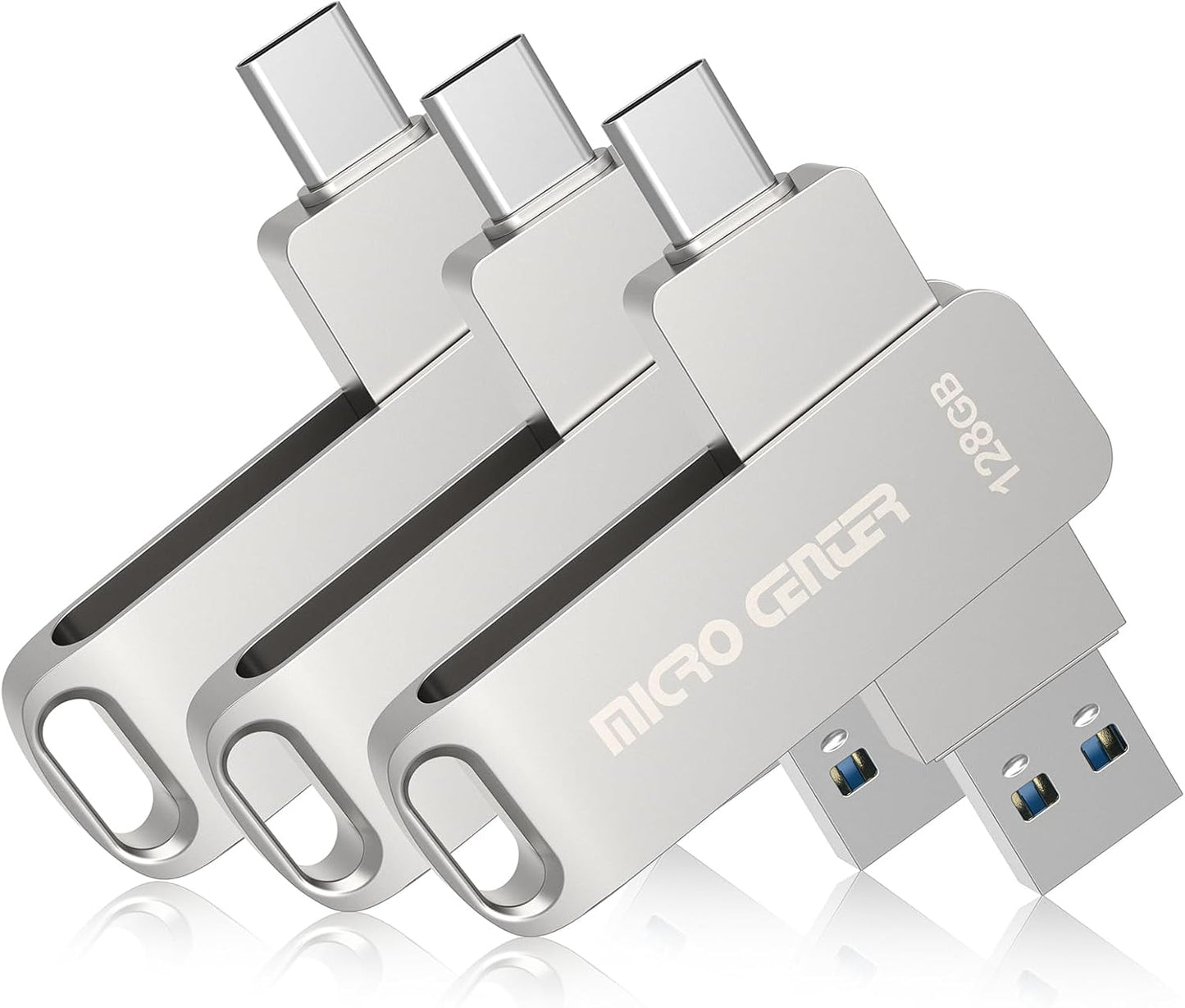 Micro Center SuperSpeed 128GB USB 3.2 Dual Drive for Fast Storage
