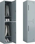 MIIIKO Metal Storage Lockers for Employees - 2 Tier Lockers