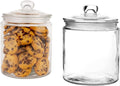 Set of 2 Glass Jar with Lid - Airtight 68 Ounces for Pantry Display