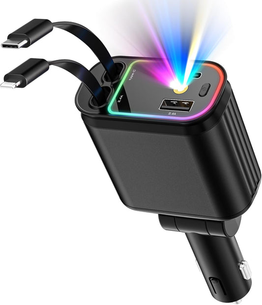 Fast 66W Starlight Car Charger w/ 2 USB Ports