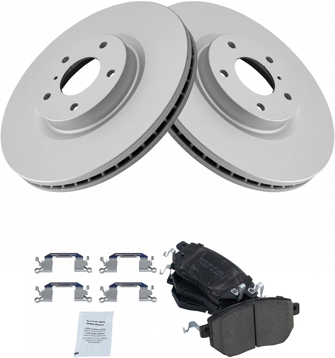 TRQ Front Brake Pad & Rotor Kit for INFINITI and Nissan Vehicles