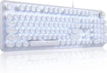 Gaming Keyboard with Retro Punk Typewriter Style and Blue Switch