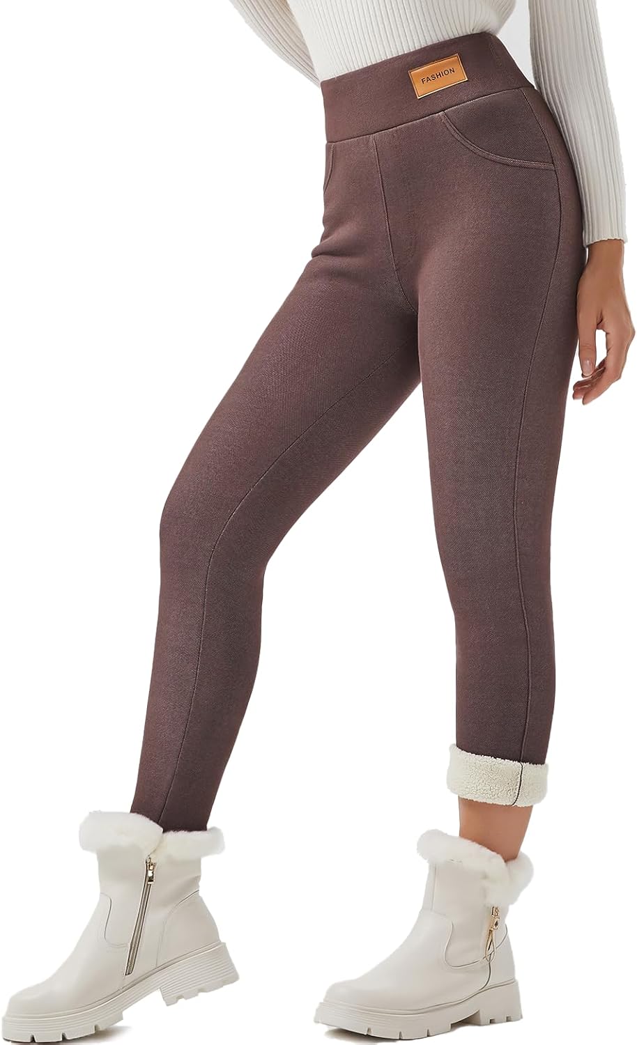 Winter Warm Thick Leggings Fleece Lined Stretchy Soft Tights