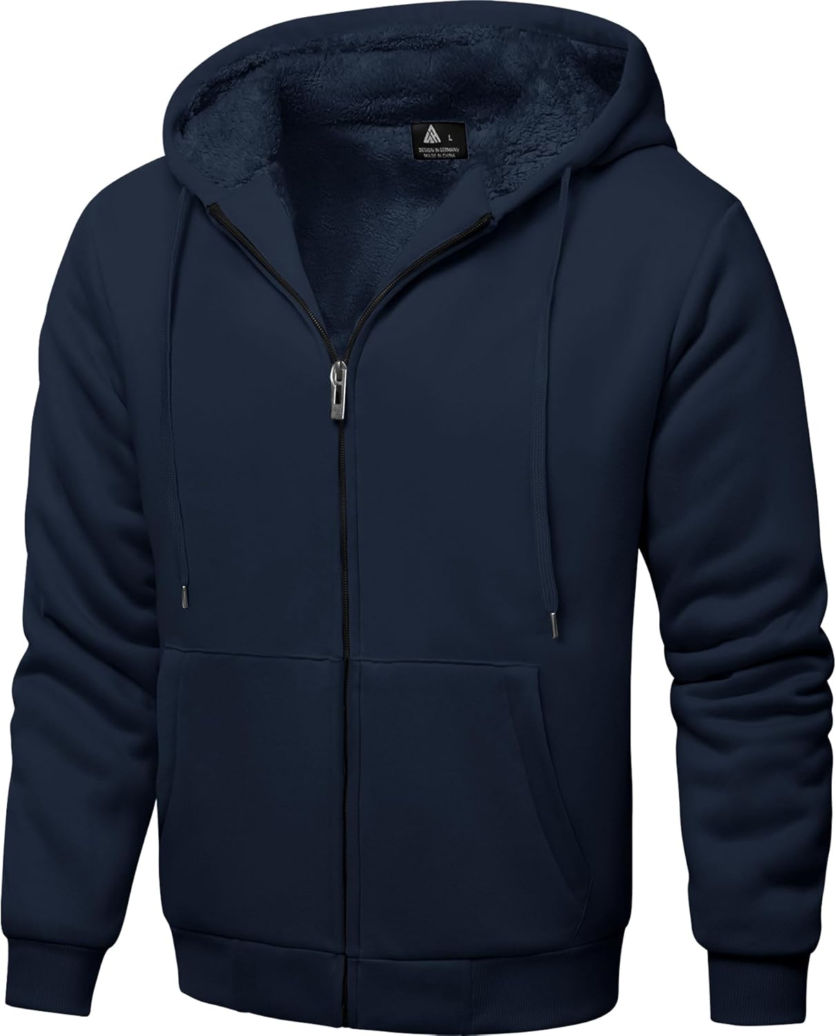 ZITY Men's Zip Up Hoodie Heavyweight Winter Sweatshirt Jacket