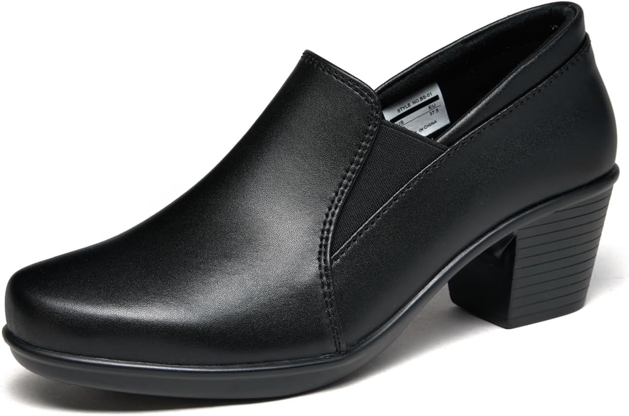 Women's Dress Shoes 2024 - Comfortable Heeled Loafers for Work