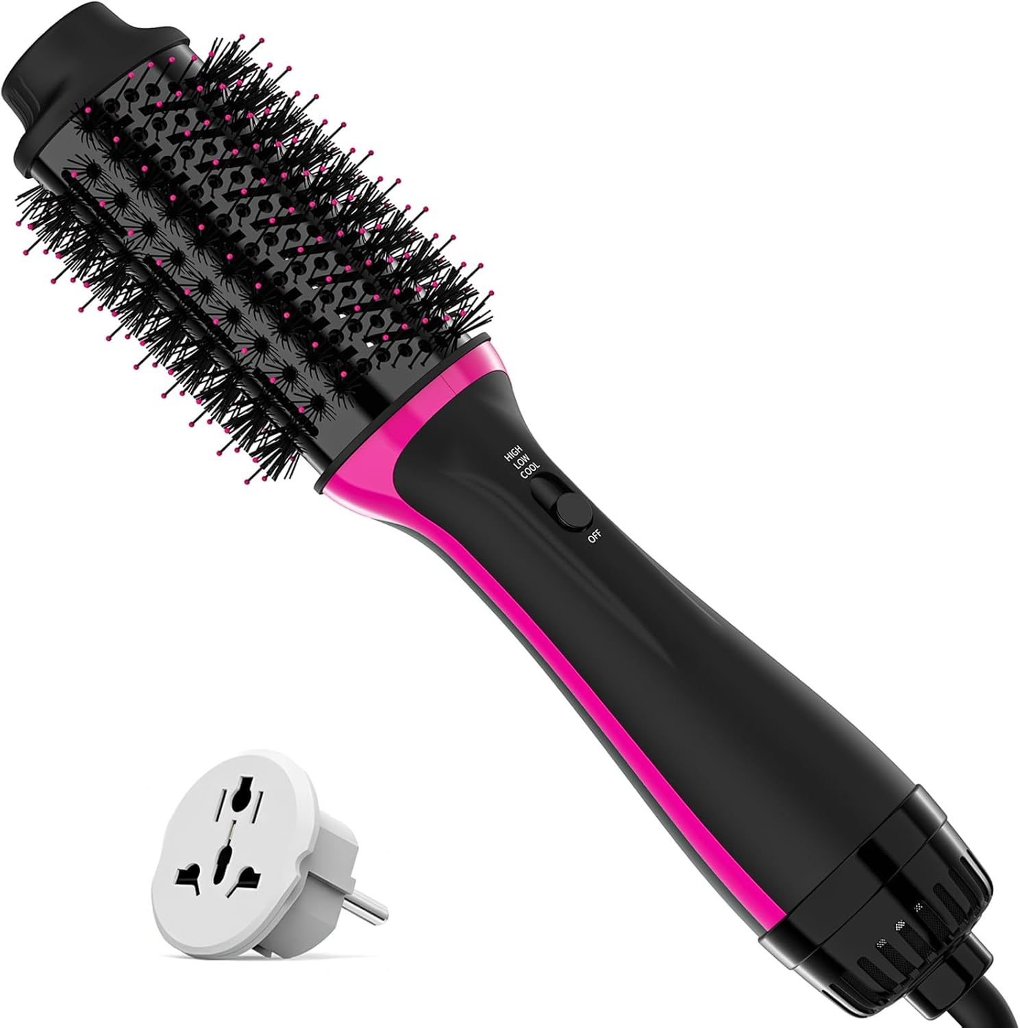 European Travel Hair Dryer Brush Volumizer