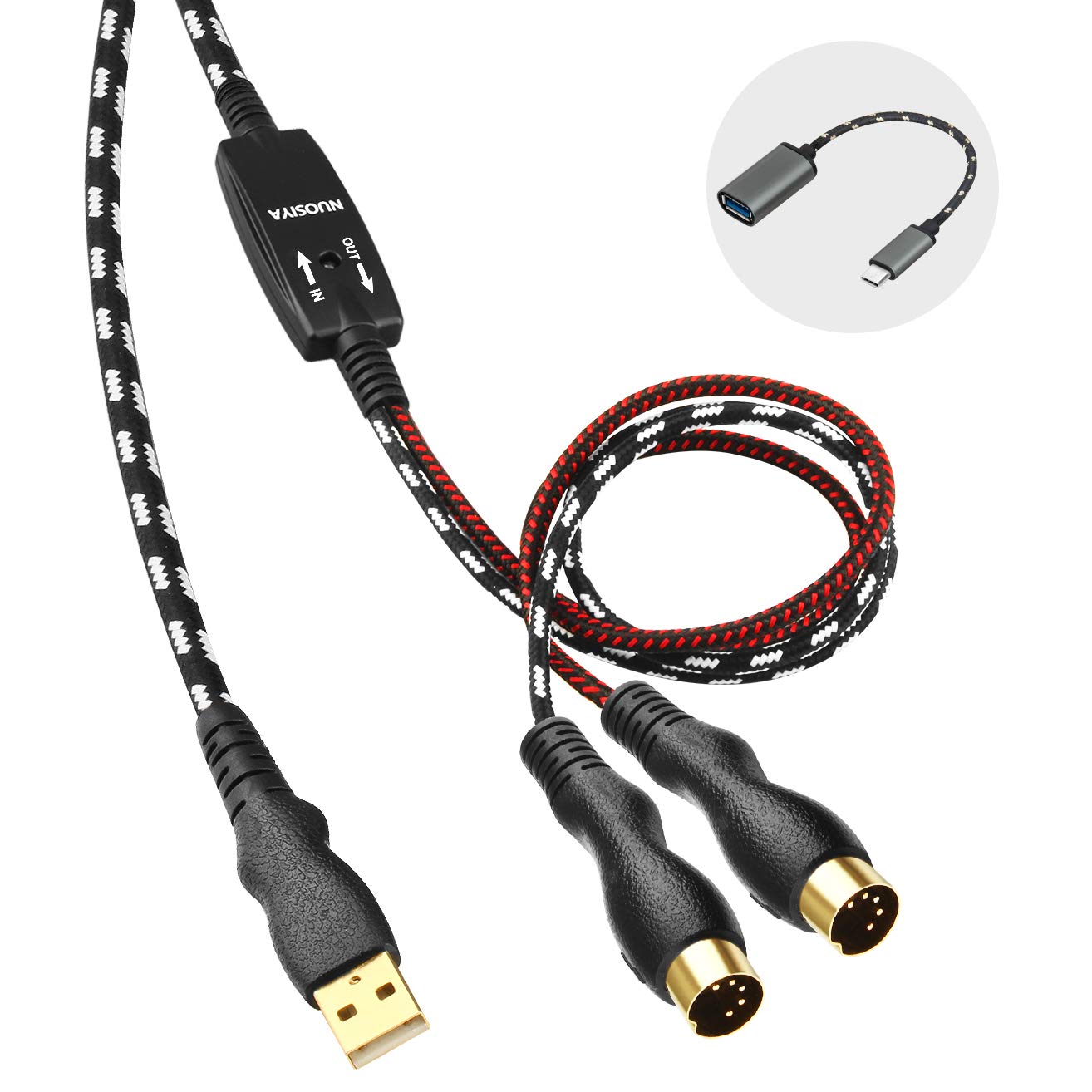 NUOSIYA MIDI Cable: Piano Keyboard to PC in Seconds!