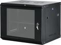 6U Wall Mount Network Rack for 19 Inch Equipment - Glass Locking Door