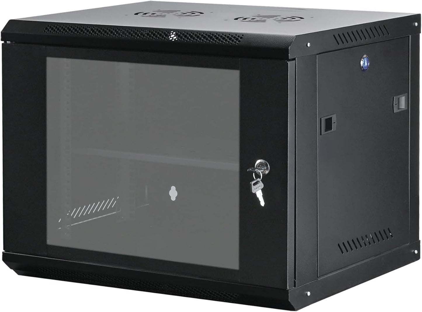 6U Wall Mount Network Rack for 19 Inch Equipment - Black
