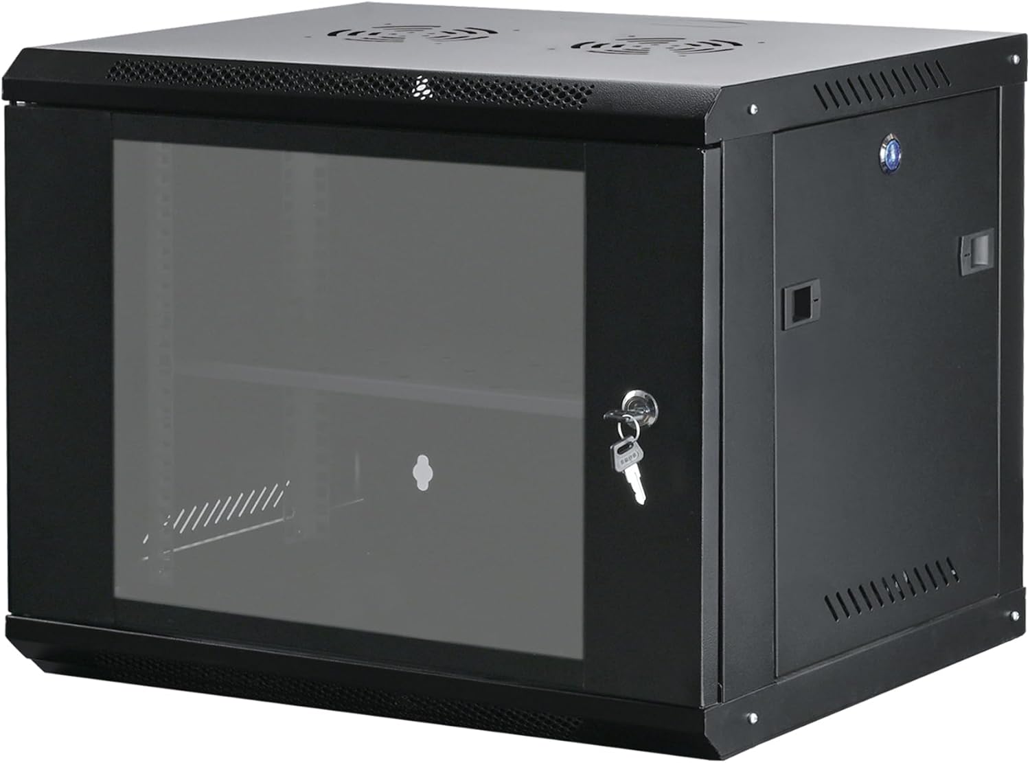 6U Wall Mount Network Rack for 19 Inch Equipment - Black