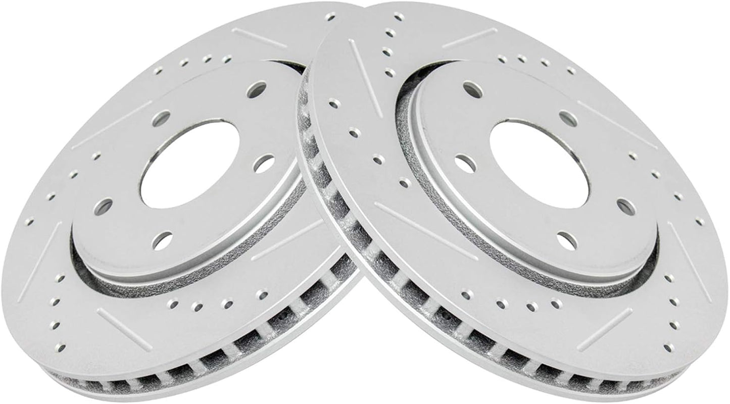 TRQ Front Performance Brake Rotor Set for 2012-2014 Cargo Van