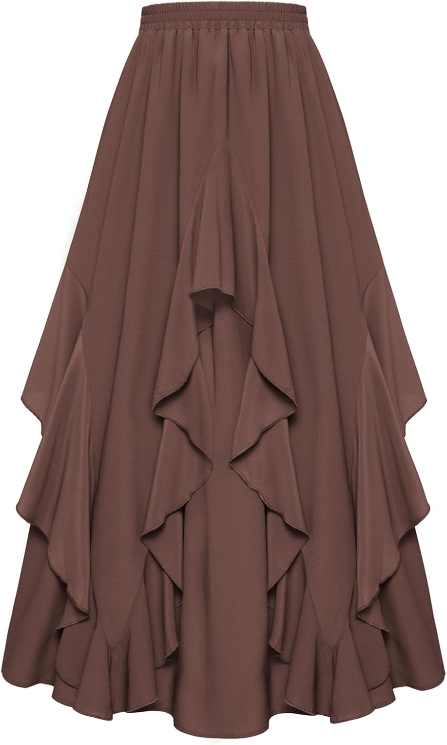 Renaissance Long Maxi Skirt with Irregular Design and Pockets
