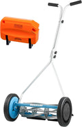 16-Inch 5-Blade Push Reel Lawn Mower - Quiet, Low-Maintenance