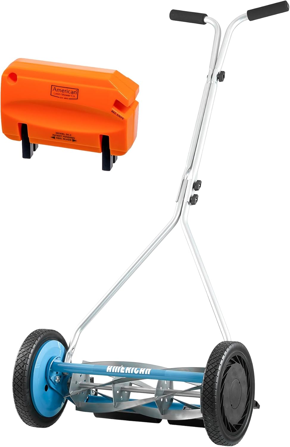 16-Inch 5-Blade Push Reel Lawn Mower for Eco-Friendly Lawns