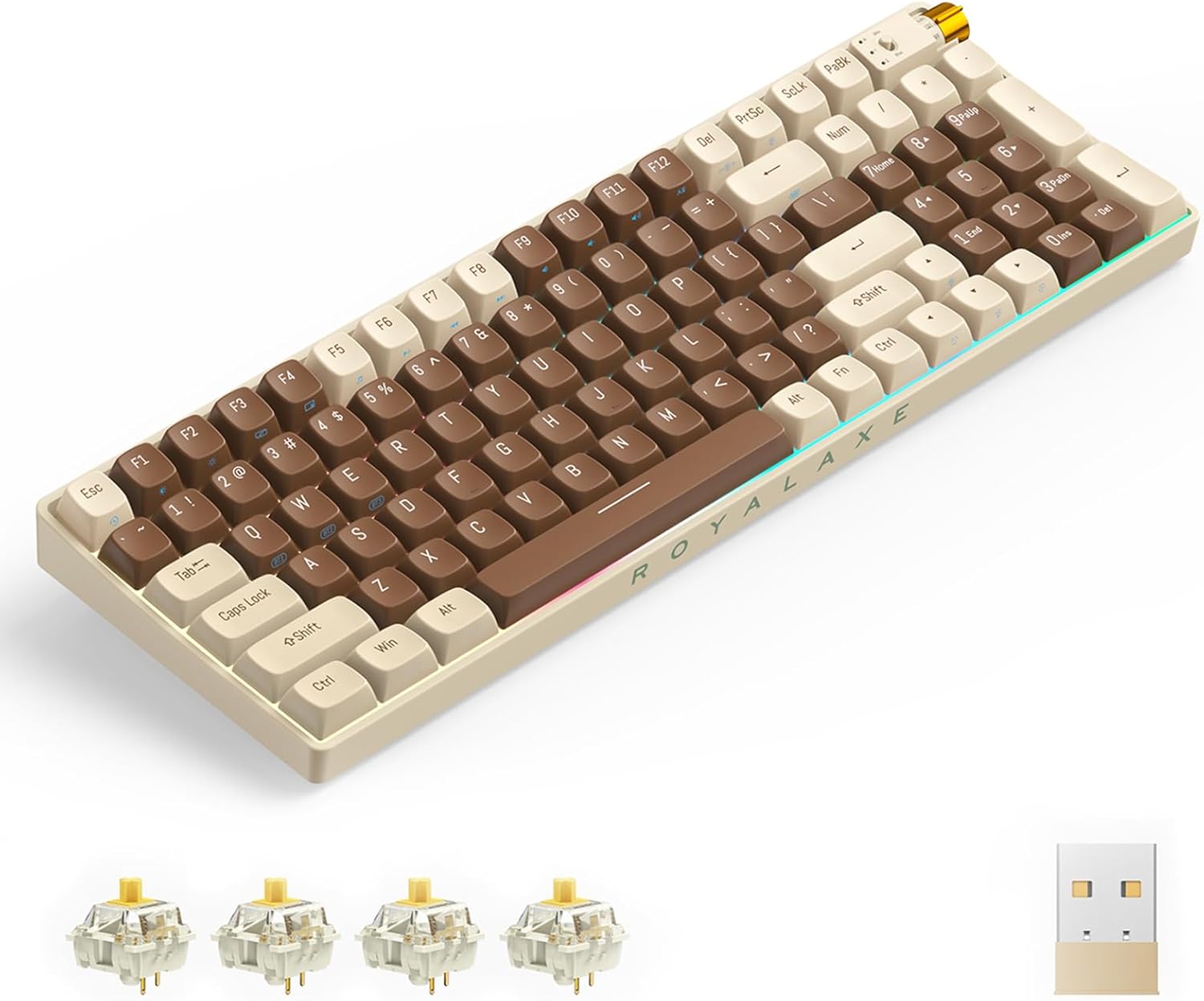 R100 Wireless Mechanical Keyboard with G Pro 3.0 Yellow Switches