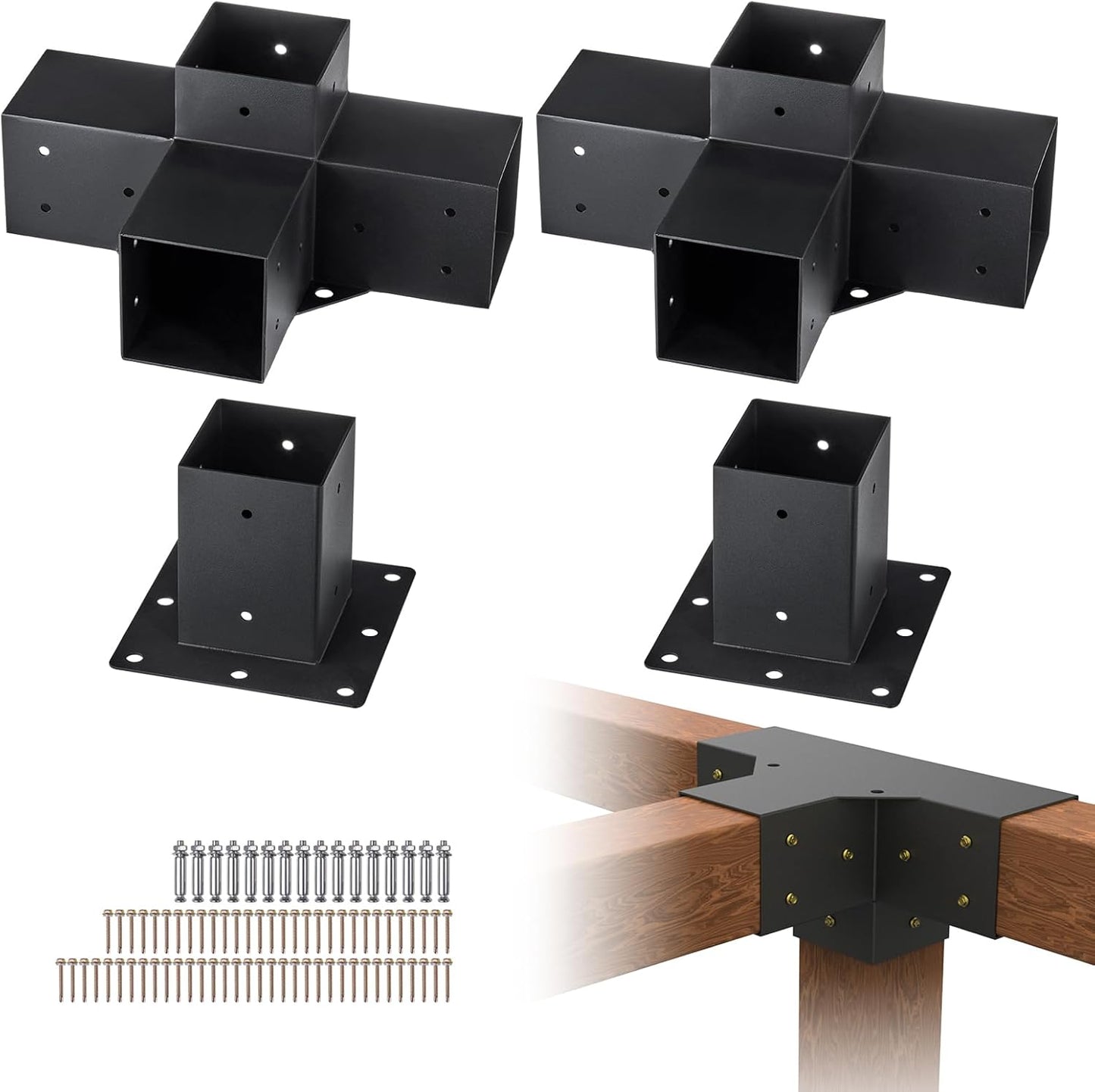 VEVOR 4x4 Inch Pergola Bracket Kit for DIY Woodworks