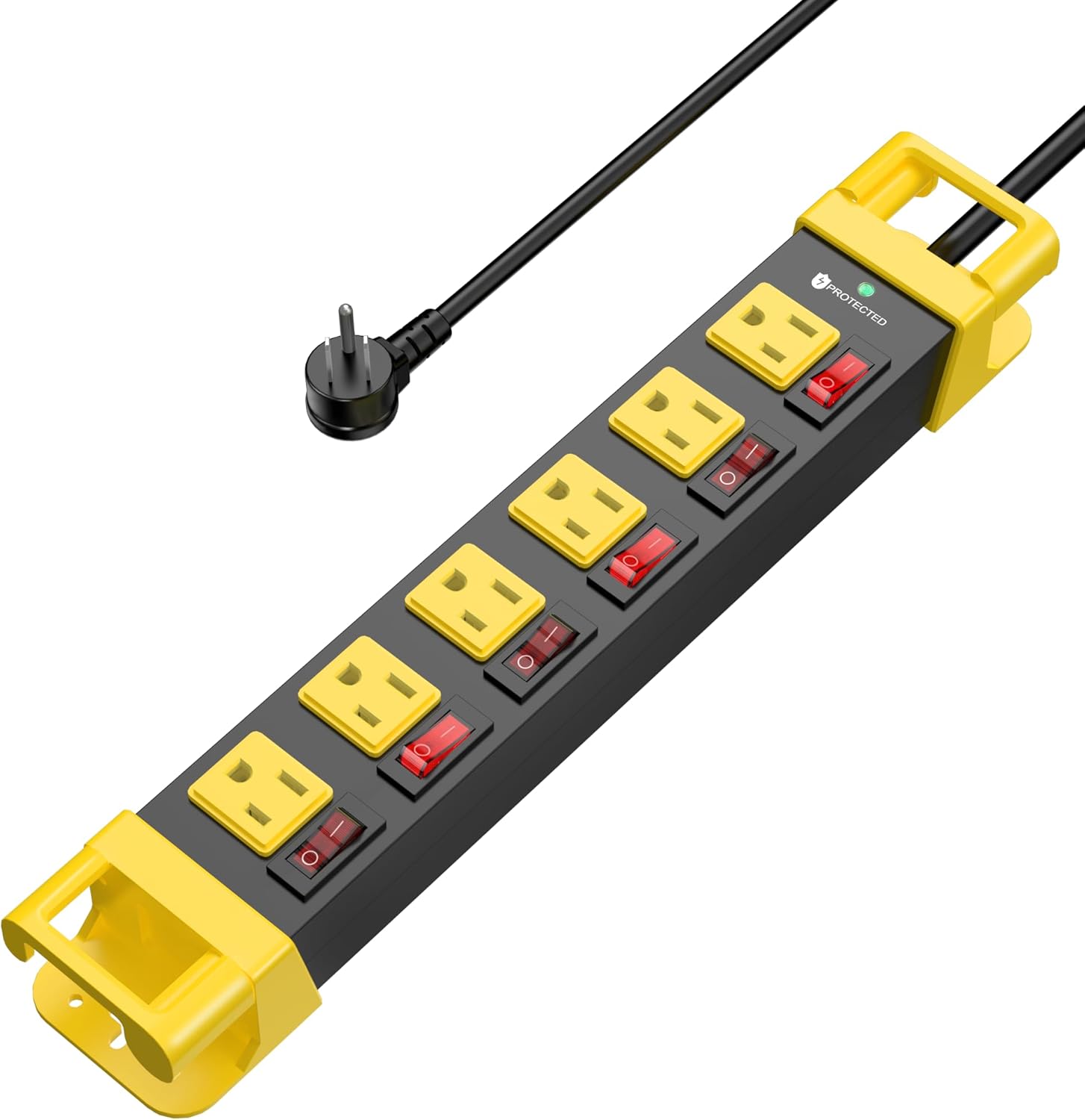 Heavy Duty Power Strip with Individual Switches for Home Use