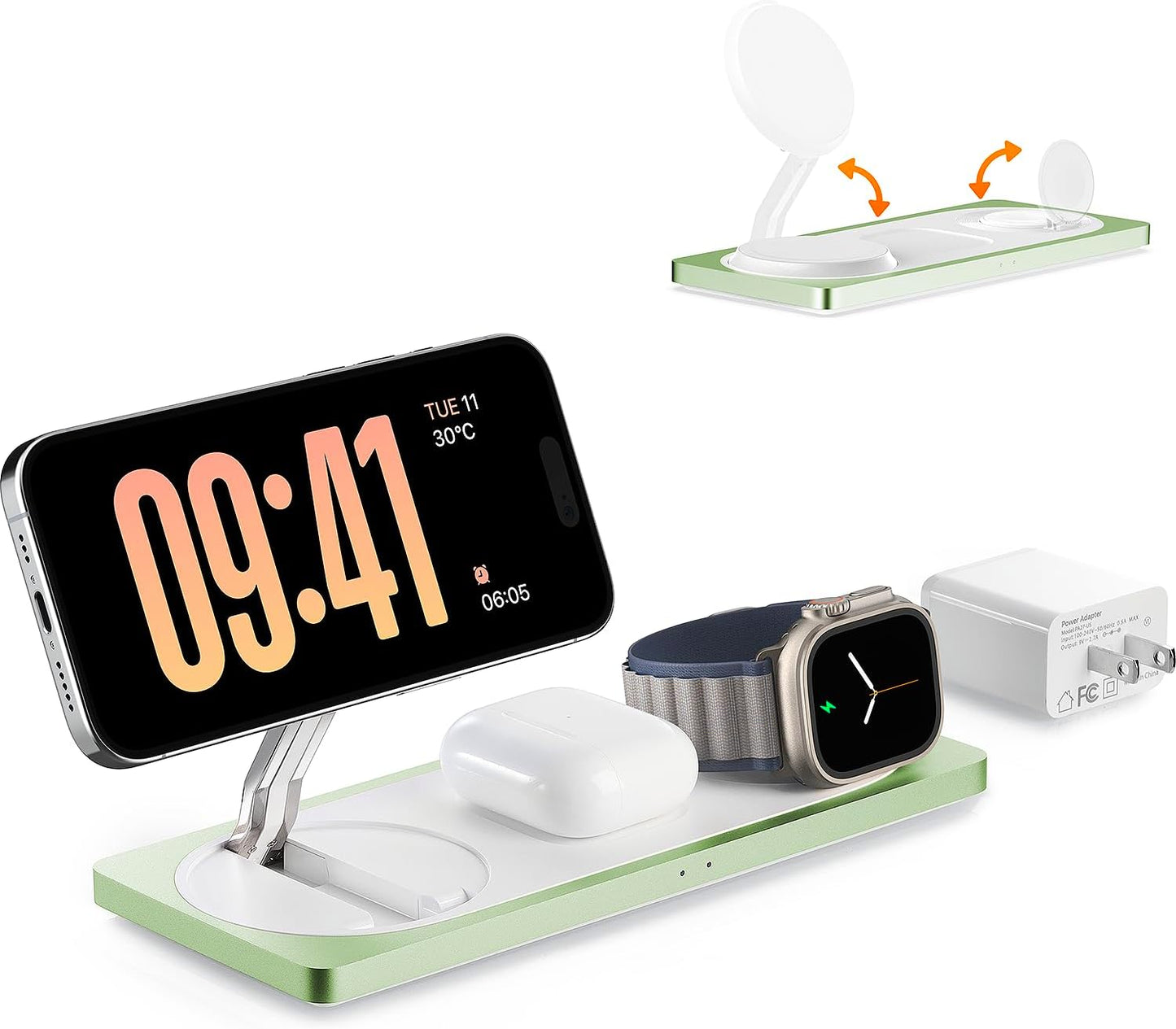 3-in-1 Charging Station for Apple Devices: Magsafe Charger Stand
