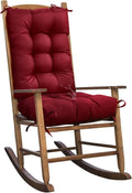 Set of 1 Indoor Outdoor Burgundy Chair Cushion - High Back Comfort