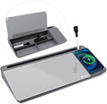 Glass Desk Whiteboard with Wireless Charger - Compact Desk Organizer