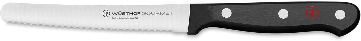 WUSTHOF Gourmet 4.5 Inch Serrated Utility Knife for Versatile Use