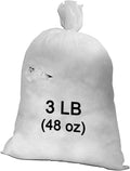 Polyester Pillow Stuffing 3 LB Bag - High-Loft Fiber Fill