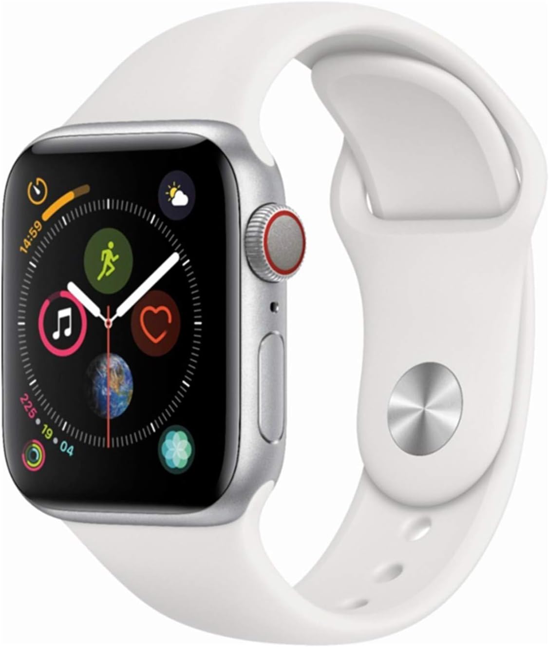 Apple Watch Series 4 GPS + Cellular 40MM Silver Aluminum Renewed