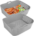 Air Fryer Silicone Liners for Ninja Double Stack - Reusable Grey