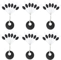 720pcs Fishing Rubber Bobber Stoppers Kit - 6-in-1 Supply for Lines