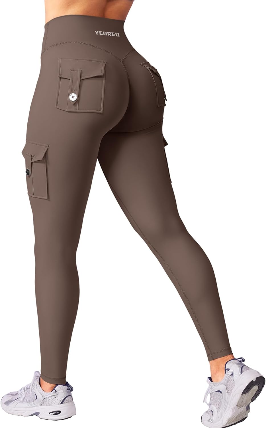 YEOREO CoreFlex Workout Cargo Leggings with Pockets for Women