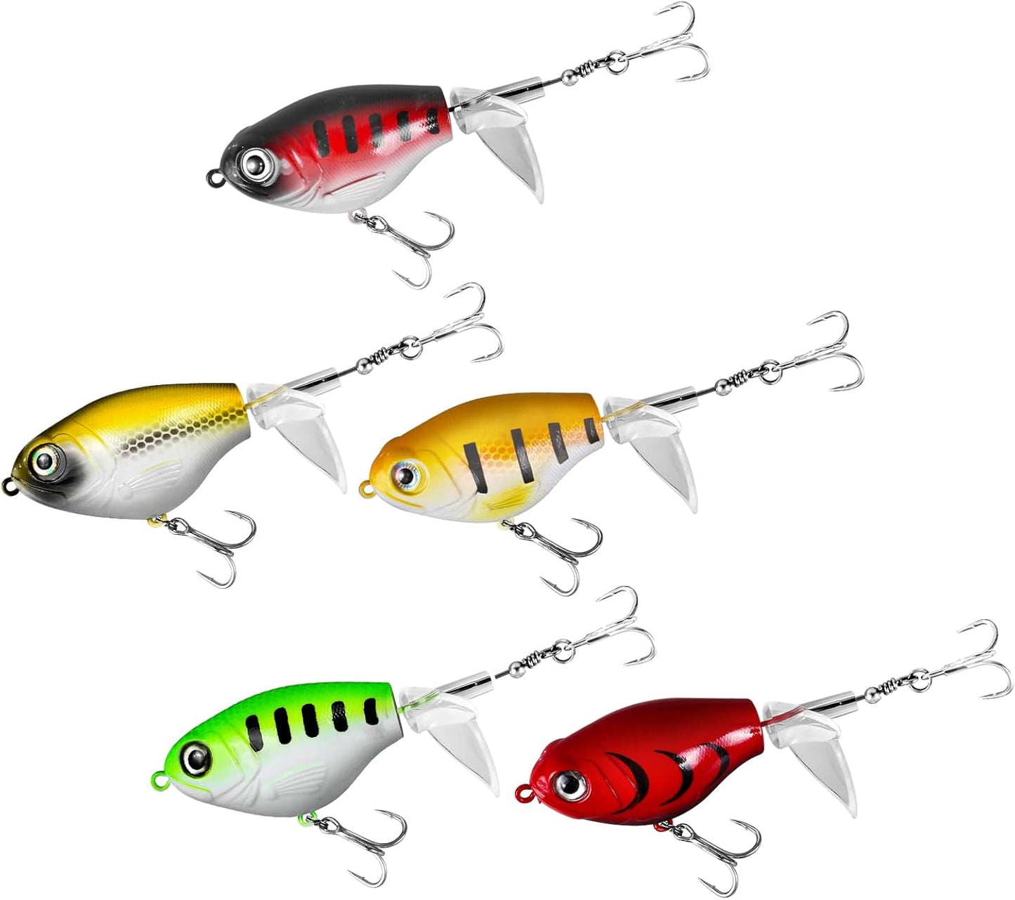 Rotating Tail Bass Lures Set - Topwater Fishing Kit