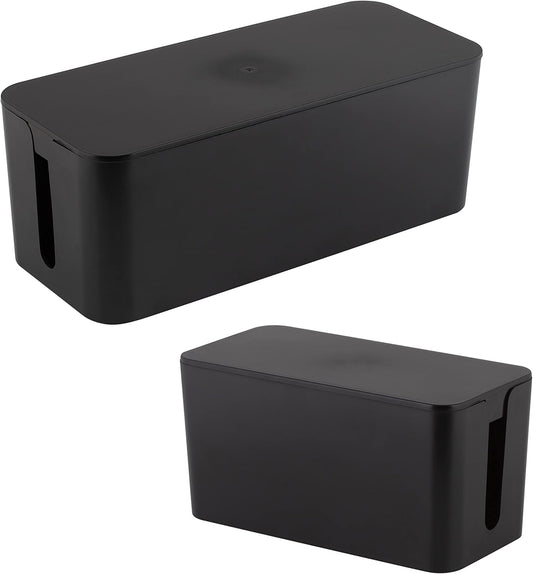 Simplify Cable Organizer Box | Hidden Storage | Black