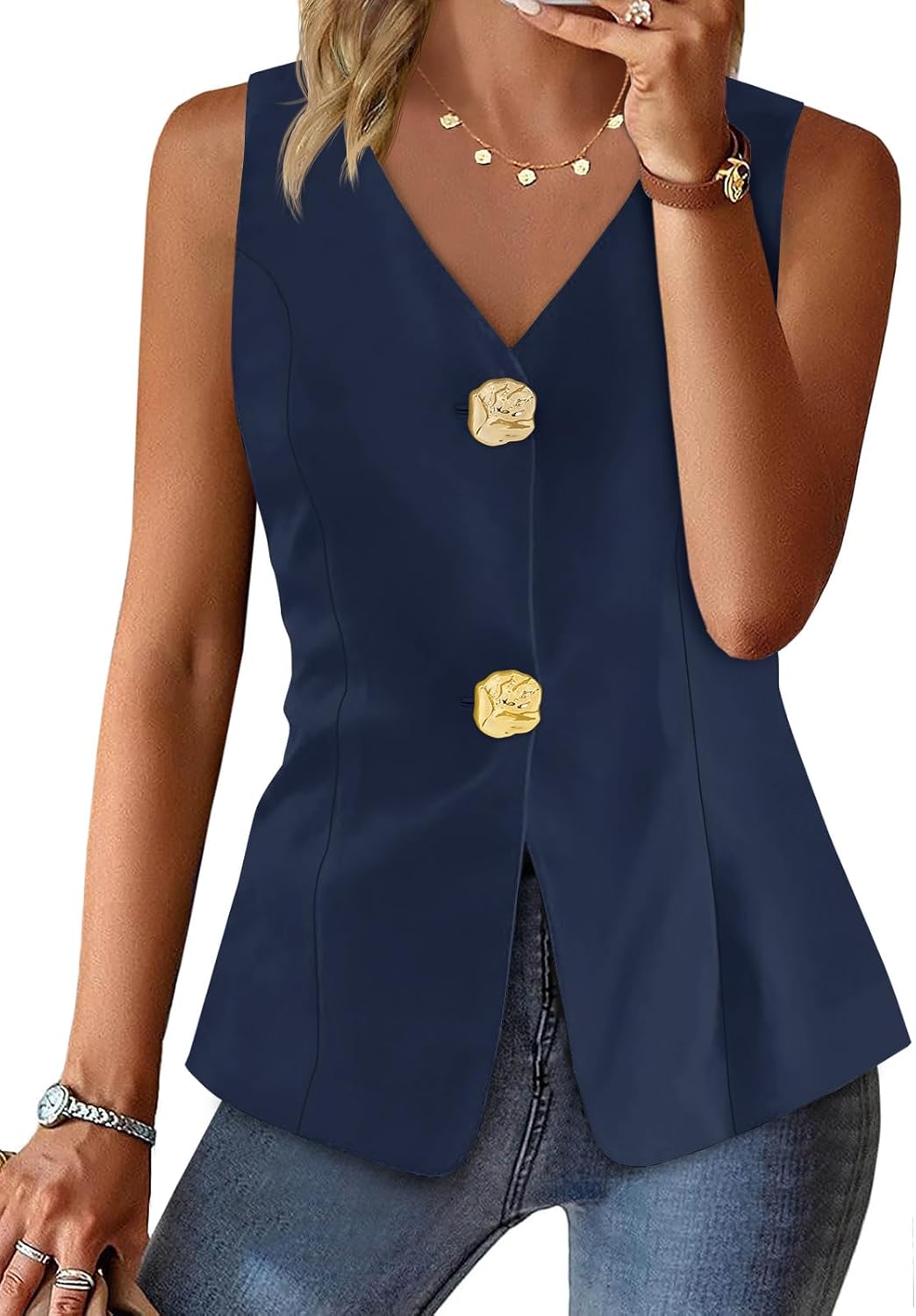 Cicy Bell Womens Summer V Neck Vest Tops for Stylish Comfort