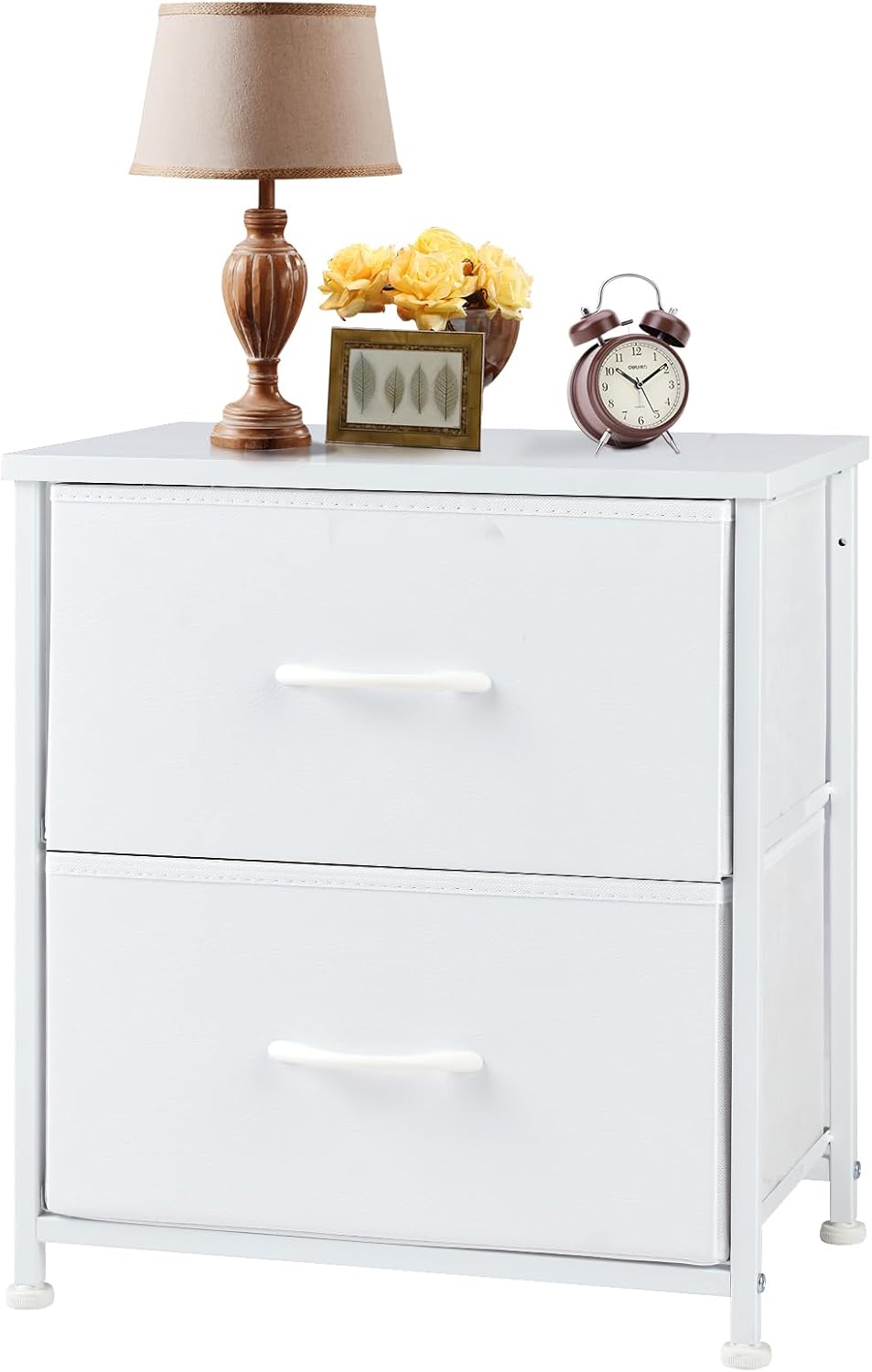 Sweetcrispy Nightstand with 2 Storage Drawers for Modern Homes