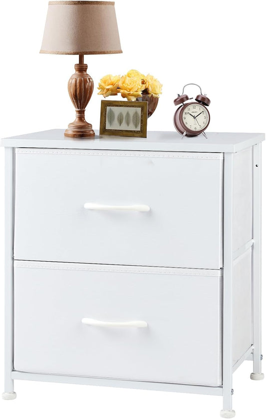 Sweetcrispy Nightstand with 2 Storage Drawers for Modern Homes