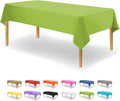 Lime Green Disposable Plastic Tablecloth for Rectangle Tables - 48
