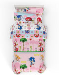 Sonic The Hedgehog Girl Bedding Set Twin - Soft Reversible Comforter