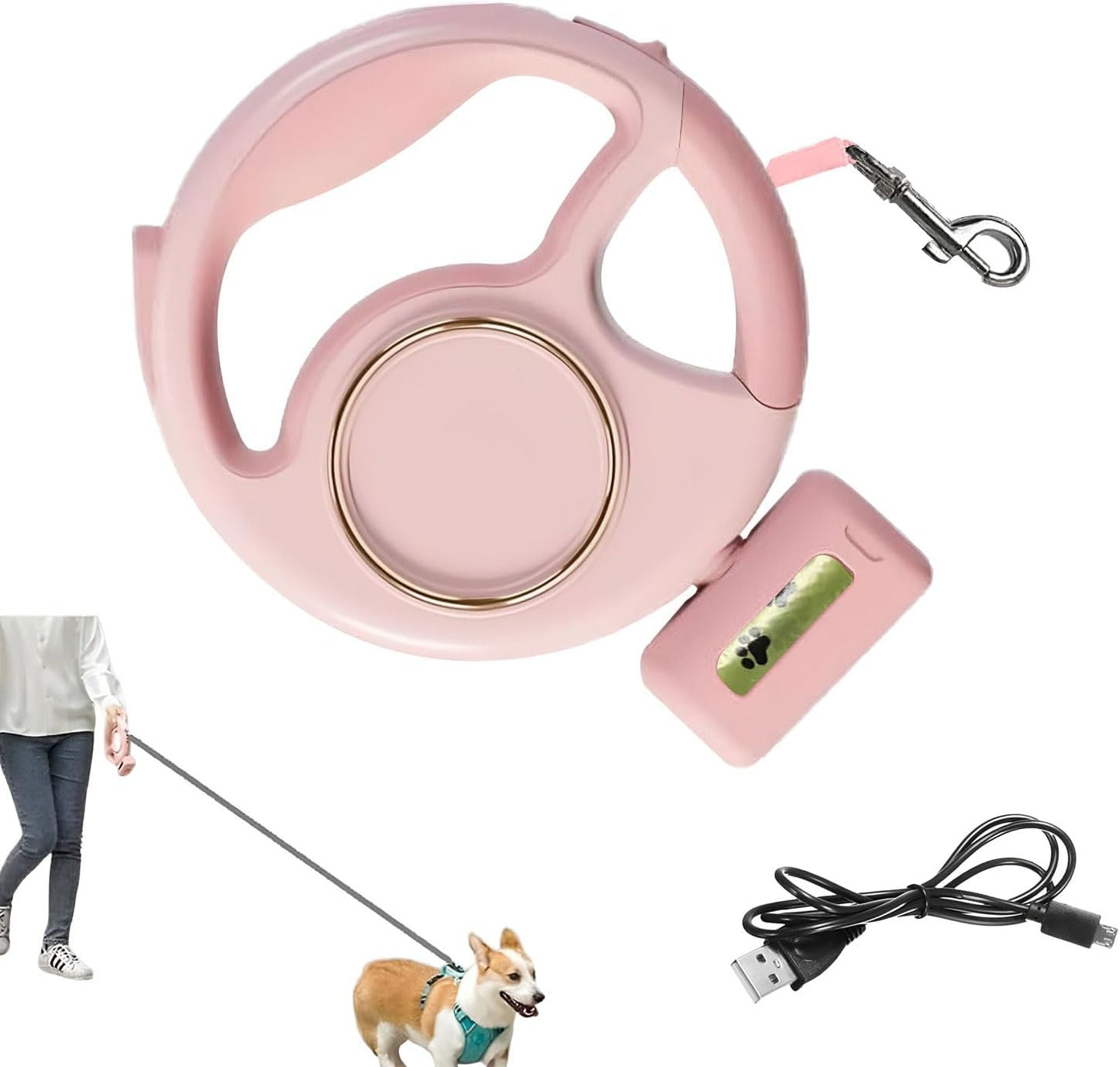 Retractable Dog Leash 10ft by Best Dog Supplies for Small Dogs
