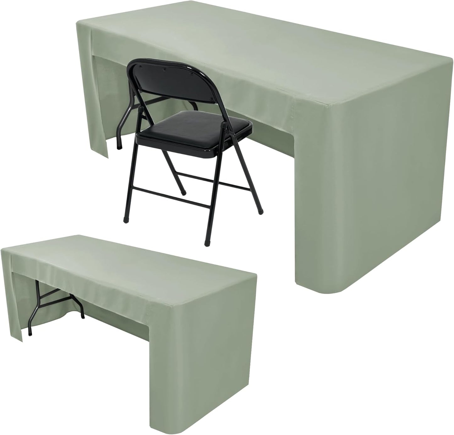 Nasitos 8ft Tablecloth Fitted-Open Back for Events and Shows