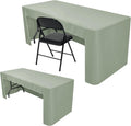 Nasitos 2 Pack Fitted Tablecloth for 4 ft Tables - Sage Green