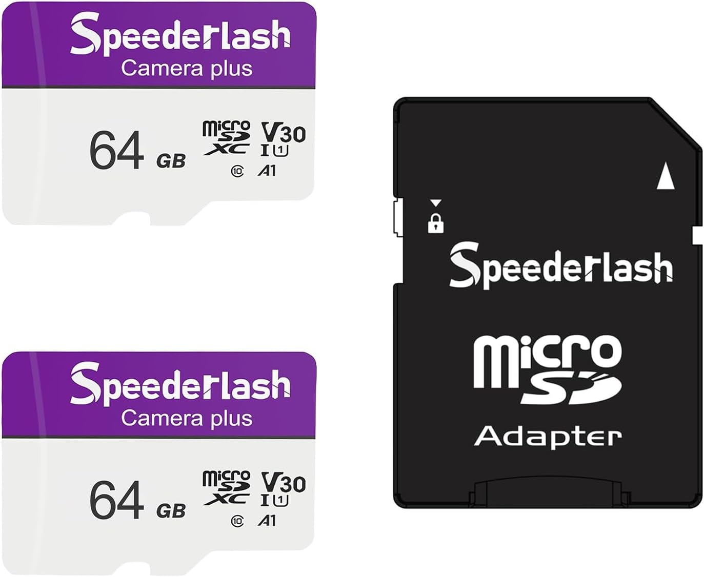 Speederlash 64GB Micro SDXC 2 Pack - 90MB/s Read Speed