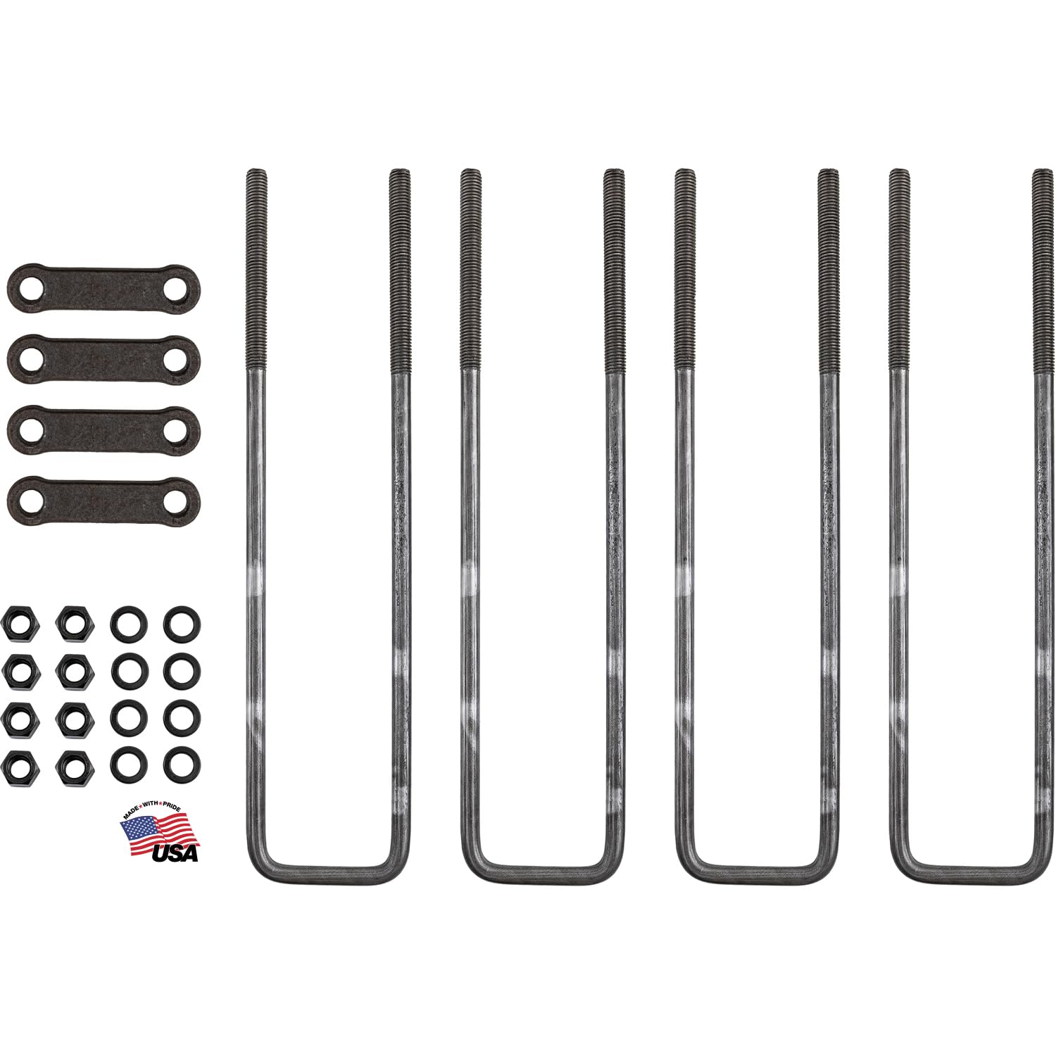 Buyers Products 20 in Square Bend U-Bolt Kit for Truck Boxes