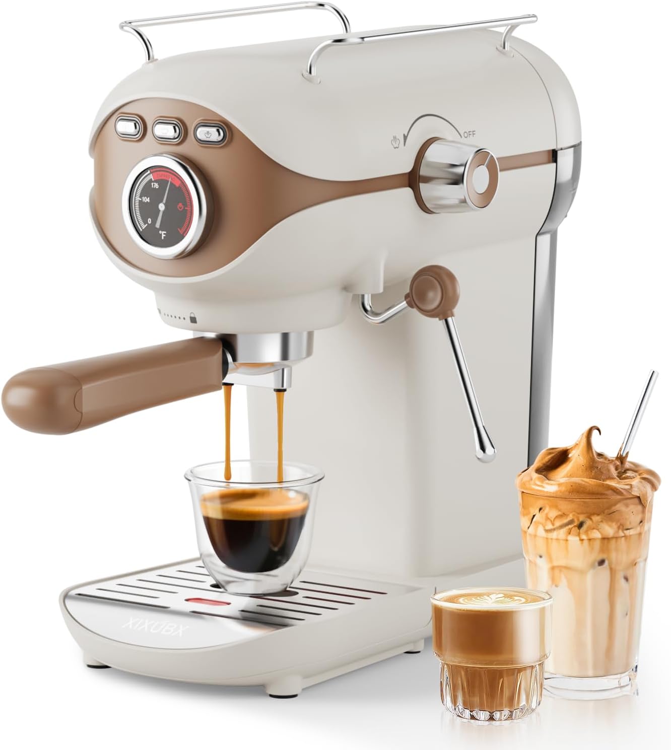 Compact Espresso Machine with 20 BAR Pump for Home Brewing