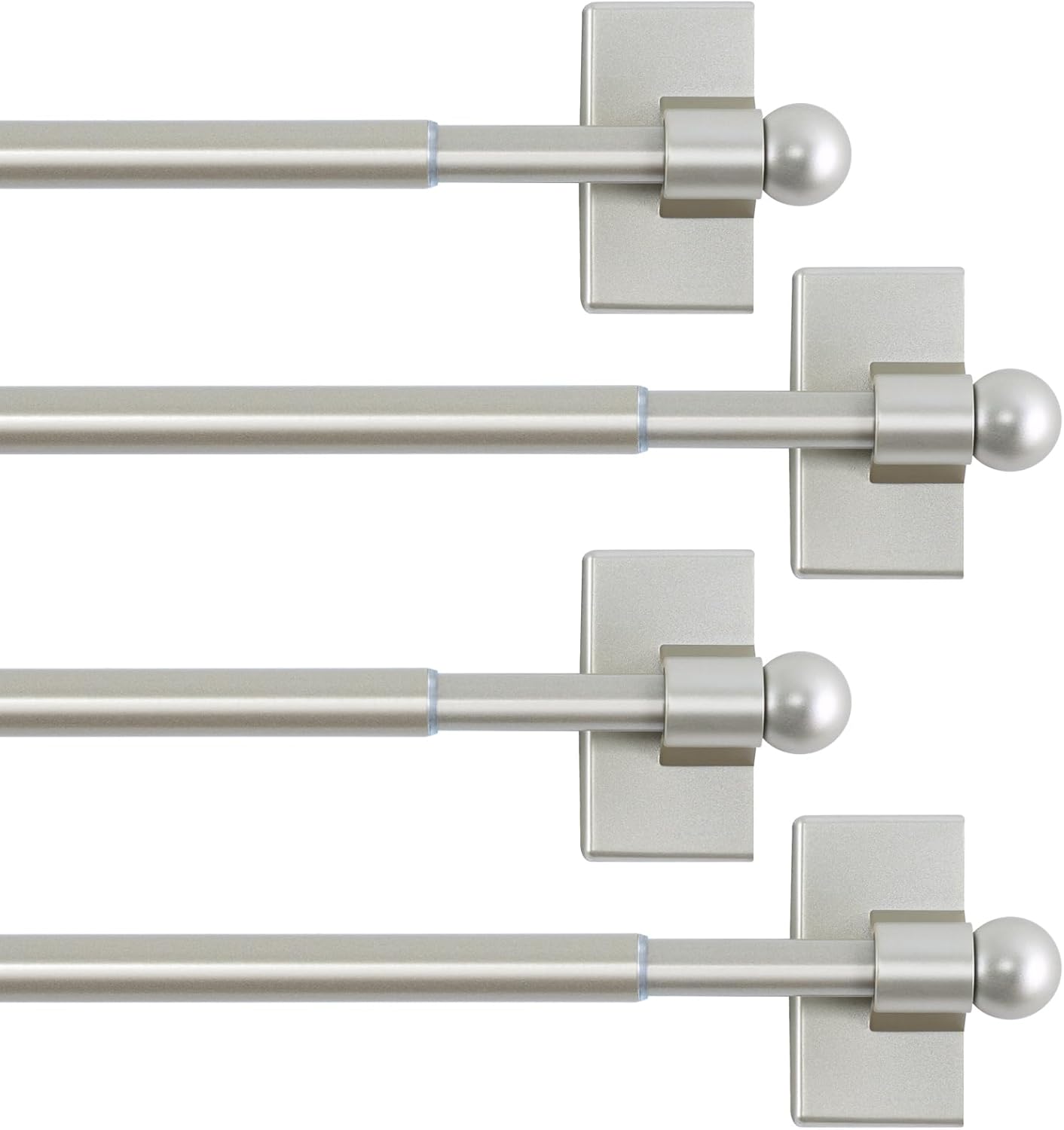 Magnetic Curtain Rods for Metal Doors - Adjustable 16 to 28 Inch