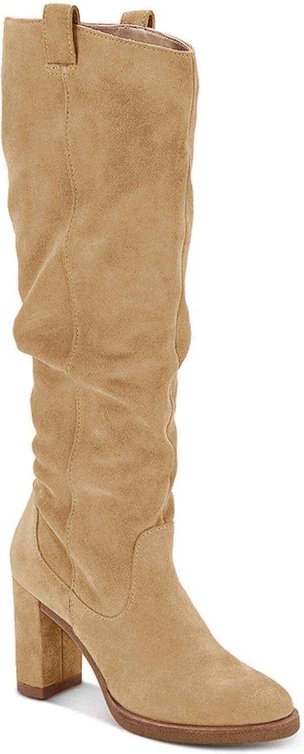 Juliet Holy Women's Knee High Boots with Chunky Block Heel