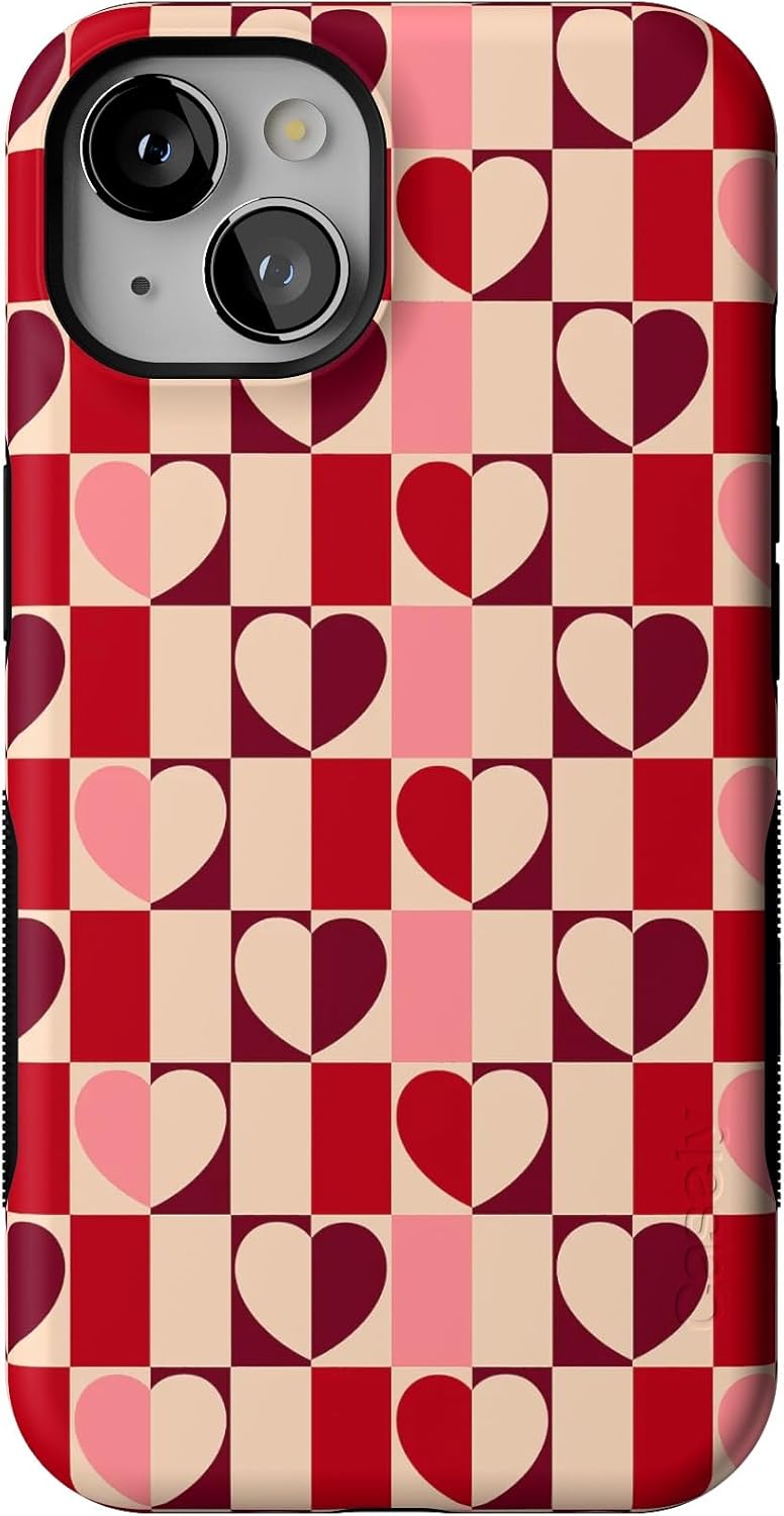 Casely iPhone 13 Case - Love's a Game Retro Hearts Design